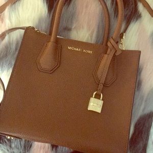 Michael Kors Mercer Small Pebbled Leather Satchel
